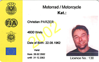 Rennlizenz Christian Parzer
